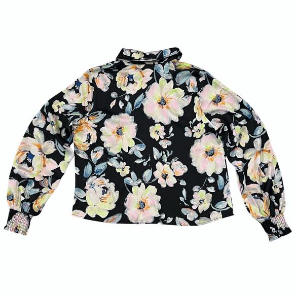 CAbi Zelda Black Floral Blouse #4840 - SIZE S - Picture 3 of 9